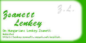 zsanett lenkey business card